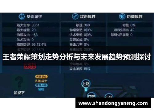 王者荣耀策划走势分析与未来发展趋势预测探讨